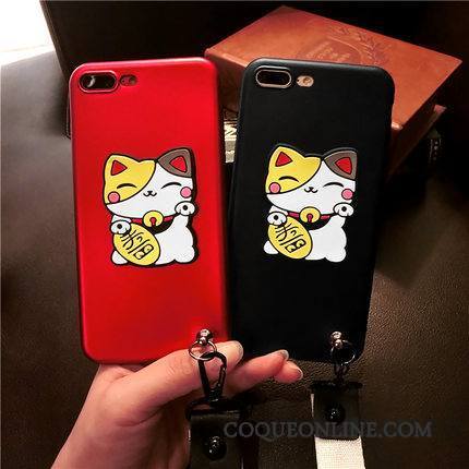 Samsung Galaxy A5 2016 Coque Tendance Petit Chat Noir Richesse Ornements Suspendus Rouge