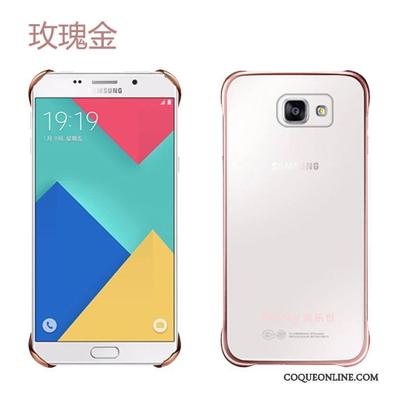 Samsung Galaxy A5 2016 Coque Étoile Couvercle Arrière Téléphone Portable Étui Or Rose Border Transparent