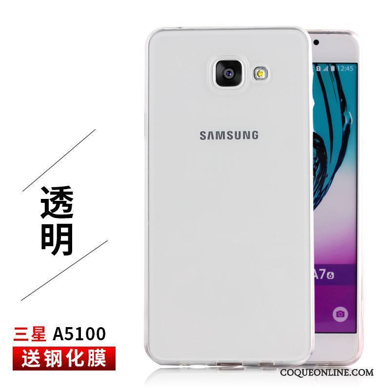 Samsung Galaxy A5 2016 Transparent Très Mince Fluide Doux Coque Étoile Protection Blanc