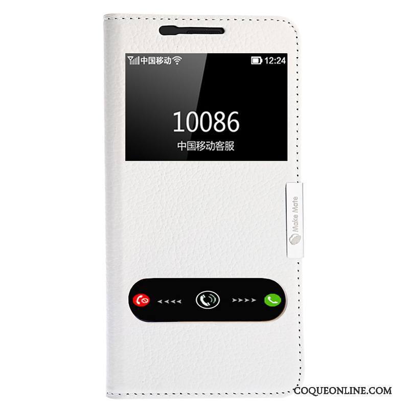 Samsung Galaxy A5 2016 Étoile Blanc Étui En Cuir Housse Coque De Téléphone Cuir Véritable Téléphone Portable