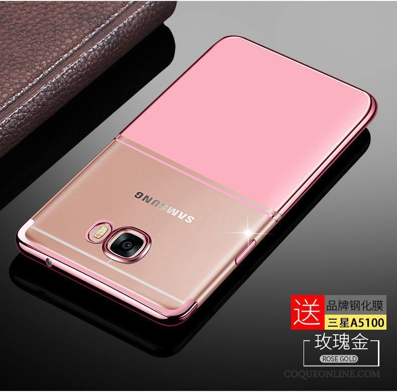 Samsung Galaxy A5 2016 Étui Rose Étoile Coque Incassable Délavé En Daim Tout Compris