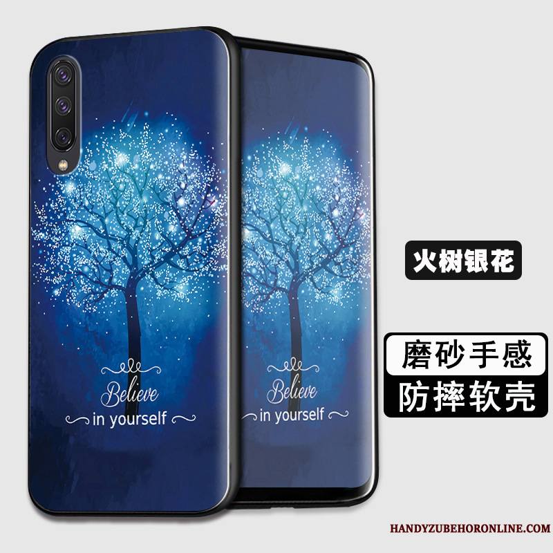 Samsung Galaxy A50 Coque Créatif Étoile Incassable Bleu Protection Personnalité Silicone