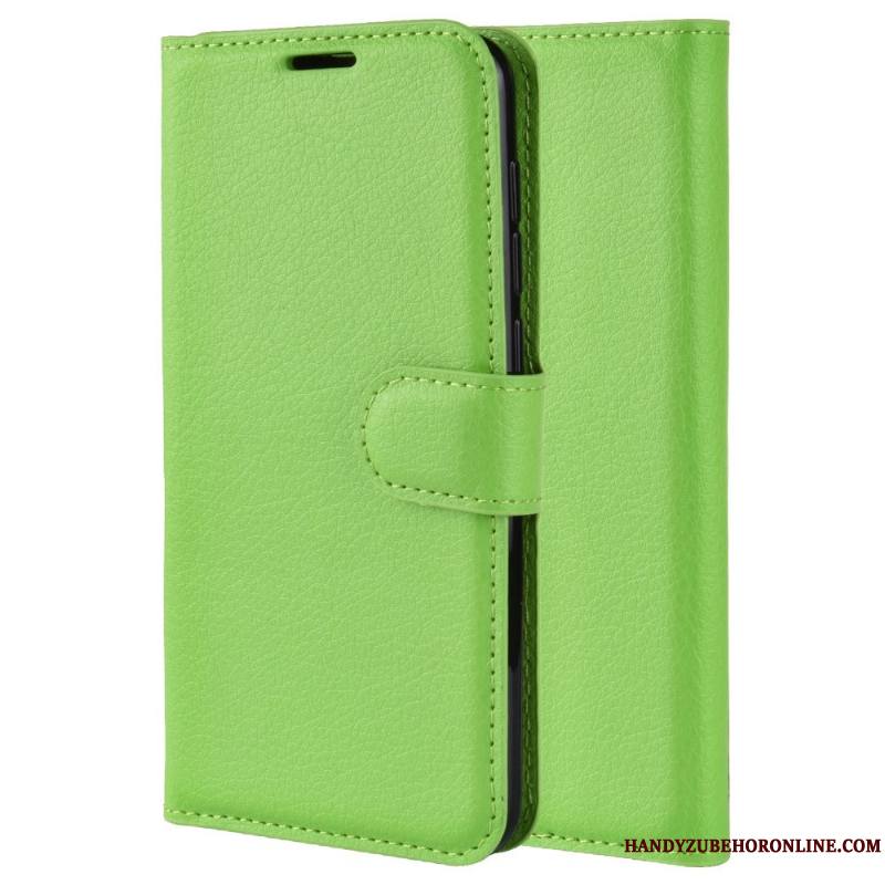 Samsung Galaxy A50 Coque De Téléphone Litchi Étoile Étui En Cuir Vert Modèle Fleurie Téléphone Portable