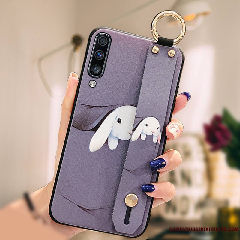 Samsung Galaxy A50s Coque Tendance Violet Frais Amoureux Dessin Animé Net Rouge Fluide Doux