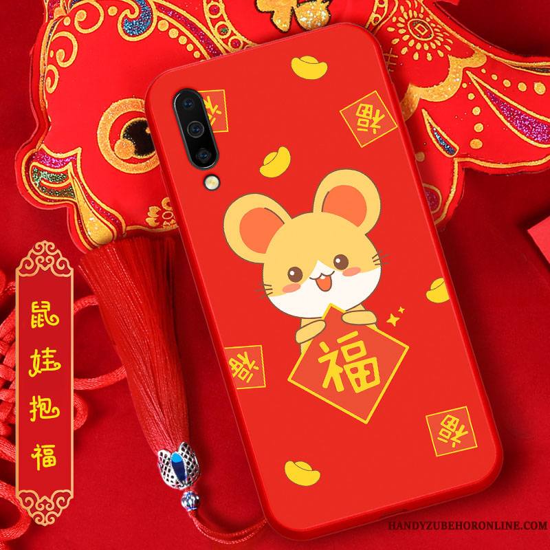 Samsung Galaxy A50s Étui Coque De Téléphone Silicone Rat Étoile Rouge Protection