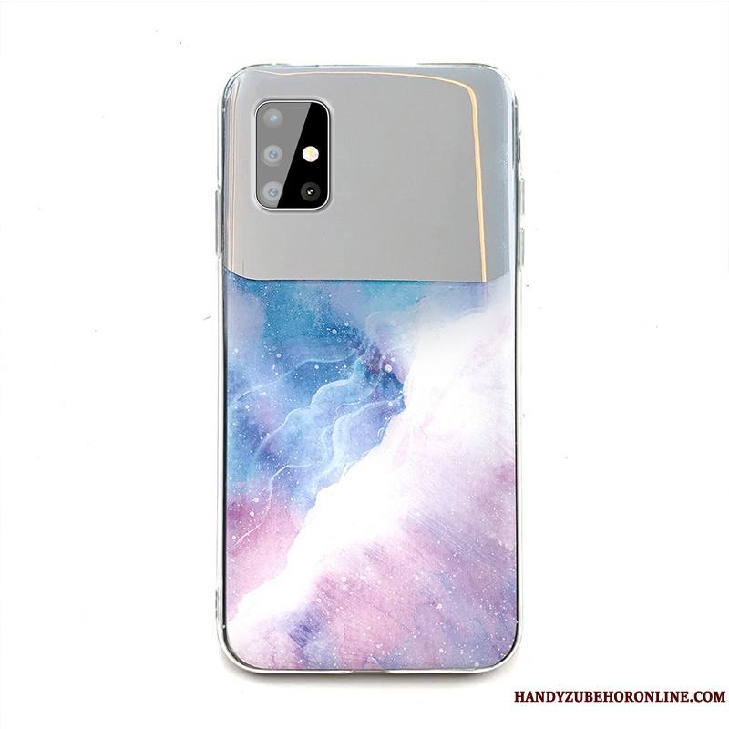 Samsung Galaxy A51 Coque De Téléphone Ornements Suspendus Étoile Étui Violet Silicone Incassable