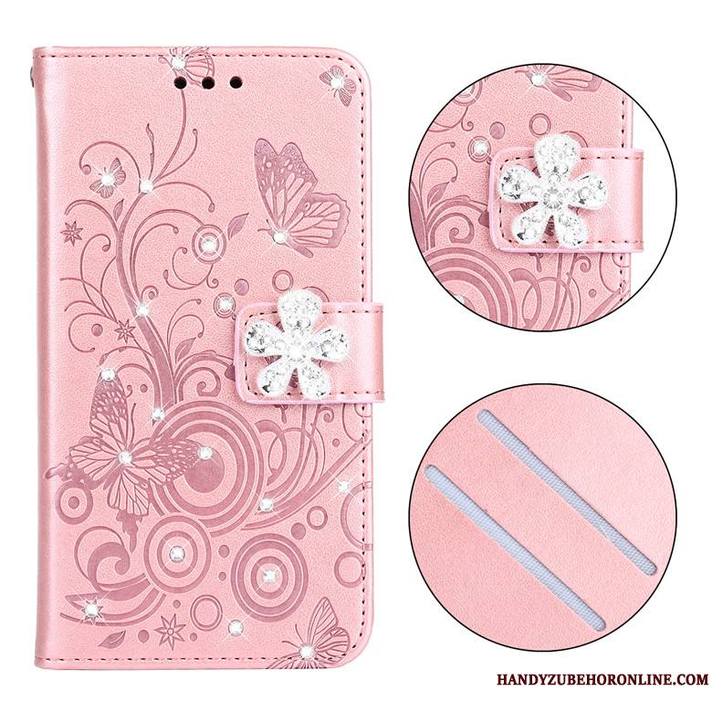 Samsung Galaxy A51 Étoile Fleurs De Papillons Silicone Rose Incassable Clamshell Coque De Téléphone