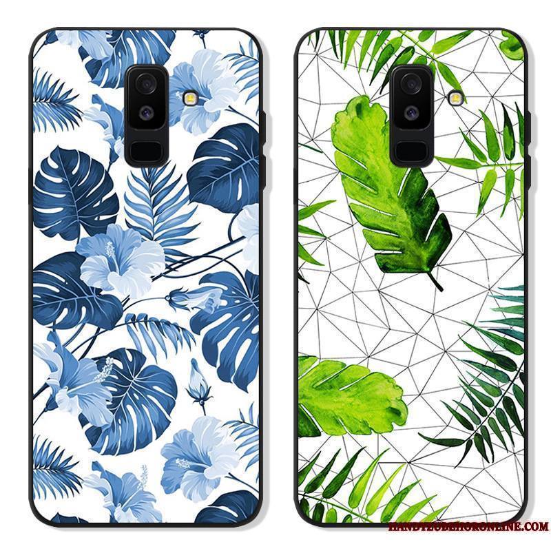 Samsung Galaxy A6+ Coque De Téléphone Étoile Vert Étui Protection Marque De Tendance