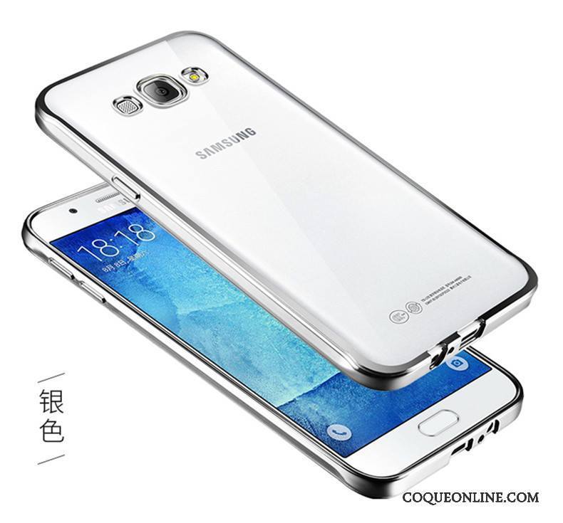 Samsung Galaxy A7 2015 Protection Coque De Téléphone Transparent Silicone Argent Étoile Étui