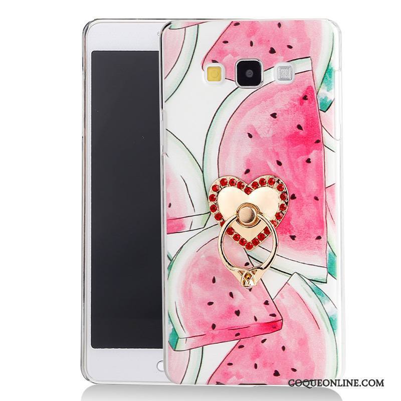 Samsung Galaxy A7 2015 Protection Peinture Étui Téléphone Portable Étoile Coque Rose