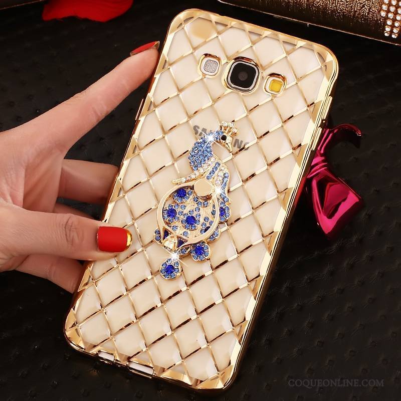 Samsung Galaxy A7 2015 Transparent Strass Protection Étoile Fluide Doux Coque Étui