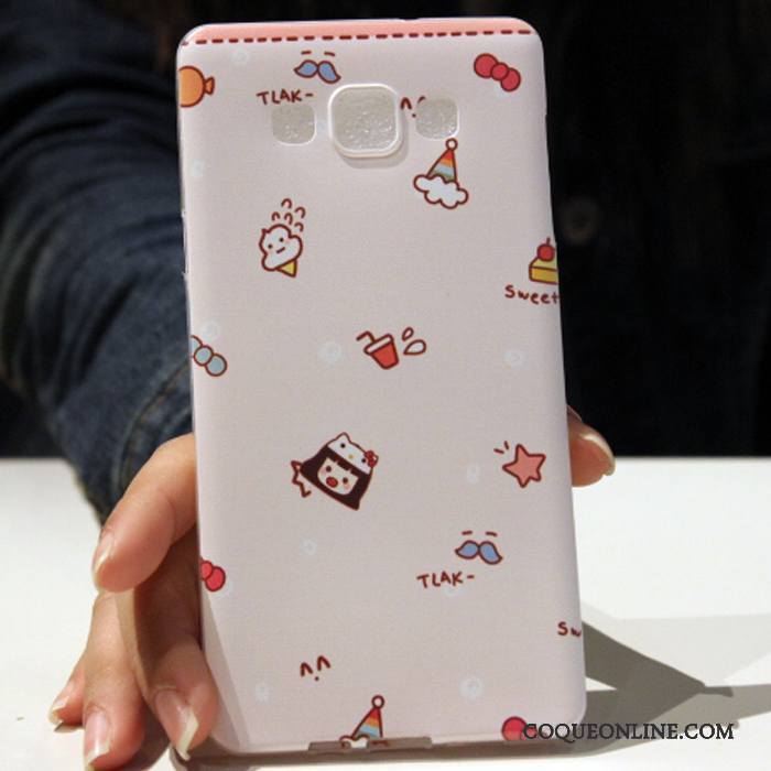 Samsung Galaxy A7 2015 Étoile Téléphone Portable Rose Dessin Animé Coque De Téléphone Étui Silicone