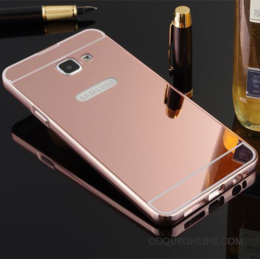 Samsung Galaxy A7 2016 Coque De Téléphone Légère Border Incassable Métal Étoile Or Rose