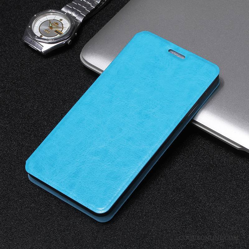 Samsung Galaxy A7 2016 Coque Étui Téléphone Portable Housse Étui En Cuir Protection Bleu Étoile