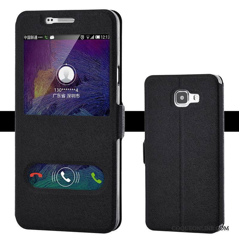 Samsung Galaxy A7 2016 Noir Téléphone Portable Étui Étoile Coque Protection Étui En Cuir