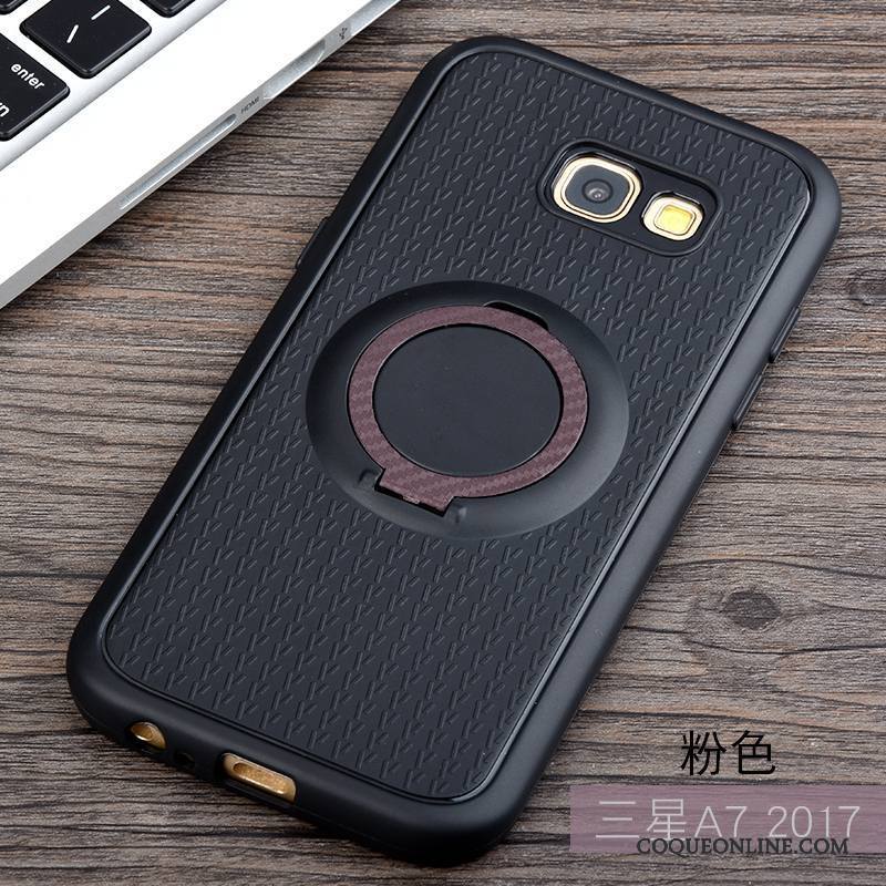 Samsung Galaxy A7 2017 Magnétisme Incassable Support Noir Protection Étui Coque De Téléphone