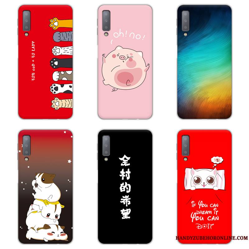 Samsung Galaxy A7 2018 Étui Coque De Téléphone Très Mince Dessin Animé Protection Créatif Fluide Doux