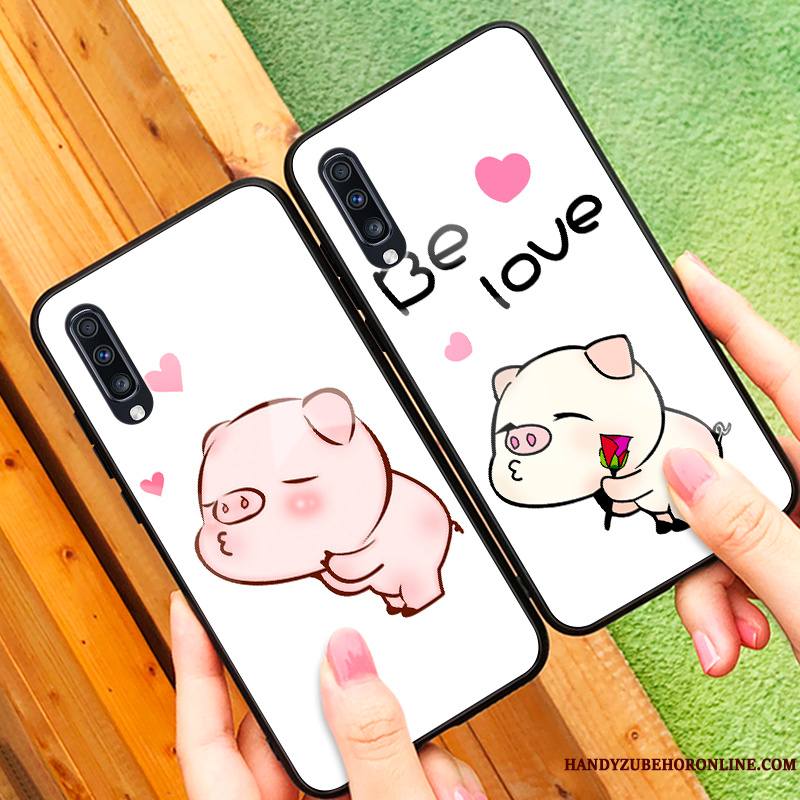 Samsung Galaxy A70 Charmant Verre Étoile Petit Blanc Coque De Téléphone Dessin Animé