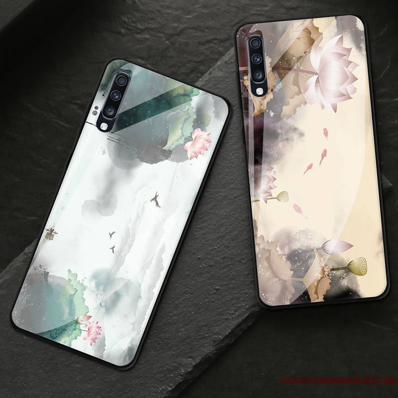 Samsung Galaxy A70 Coque Incassable Vent Étui Verre Étoile Protection