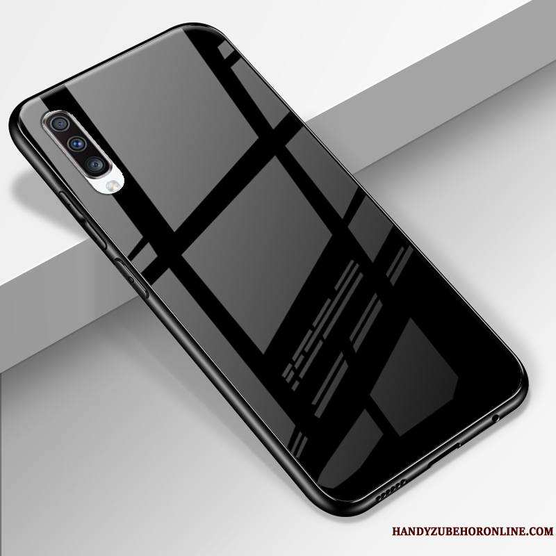 Samsung Galaxy A70 Couleur Unie Incassable Silicone Coque De Téléphone Tout Compris Verre Étoile