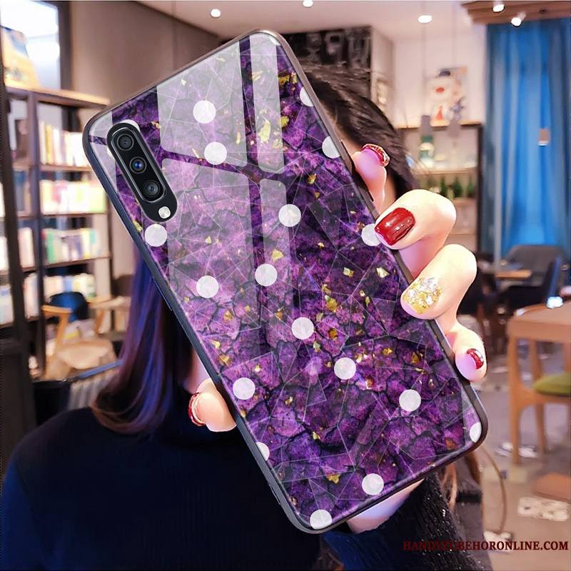 Samsung Galaxy A70 Modèle Fleurie Coque De Téléphone Losange Étoile Étui Fluide Doux Incassable