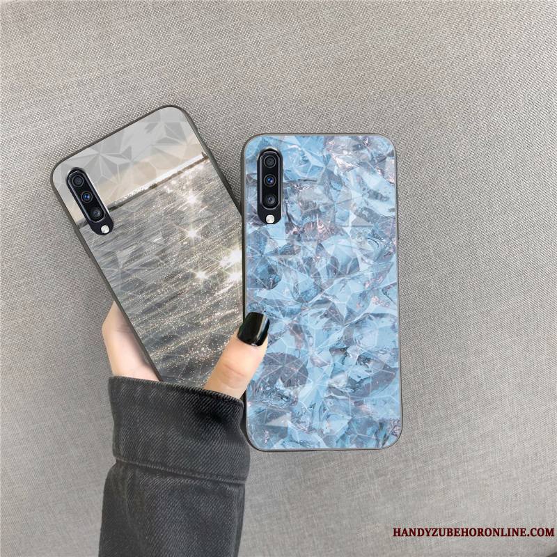 Samsung Galaxy A70 Simple Bleu Étui Mode Étoile Coque De Téléphone Incassable