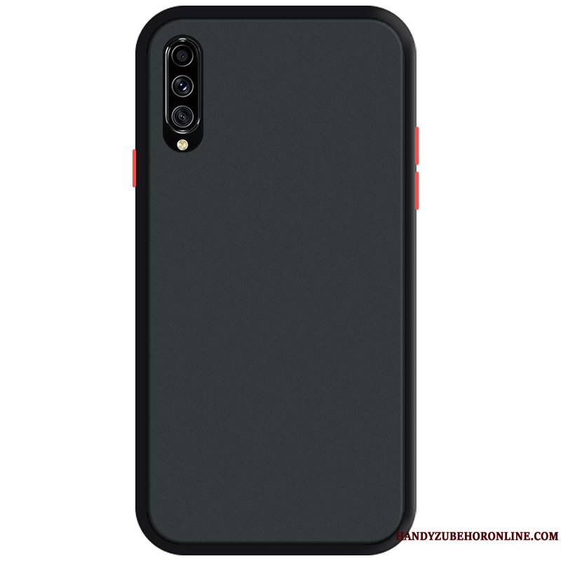 Samsung Galaxy A70s Coque Noir Transparent Difficile Incassable Tout Compris Protection Délavé En Daim