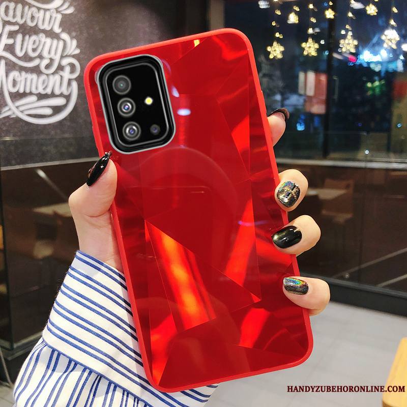 Samsung Galaxy A71 Coque Amoureux Petit Silicone Protection Rouge Étoile Tout Compris