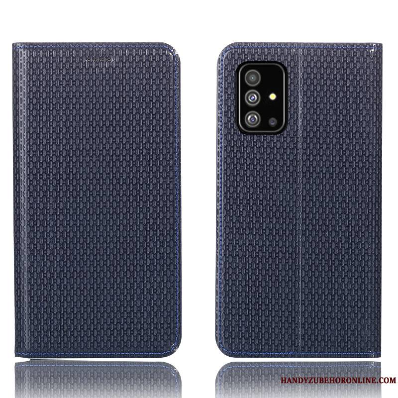 Samsung Galaxy A71 Coque Housse Incassable Protection Étui Bleu Étui En Cuir Tout Compris