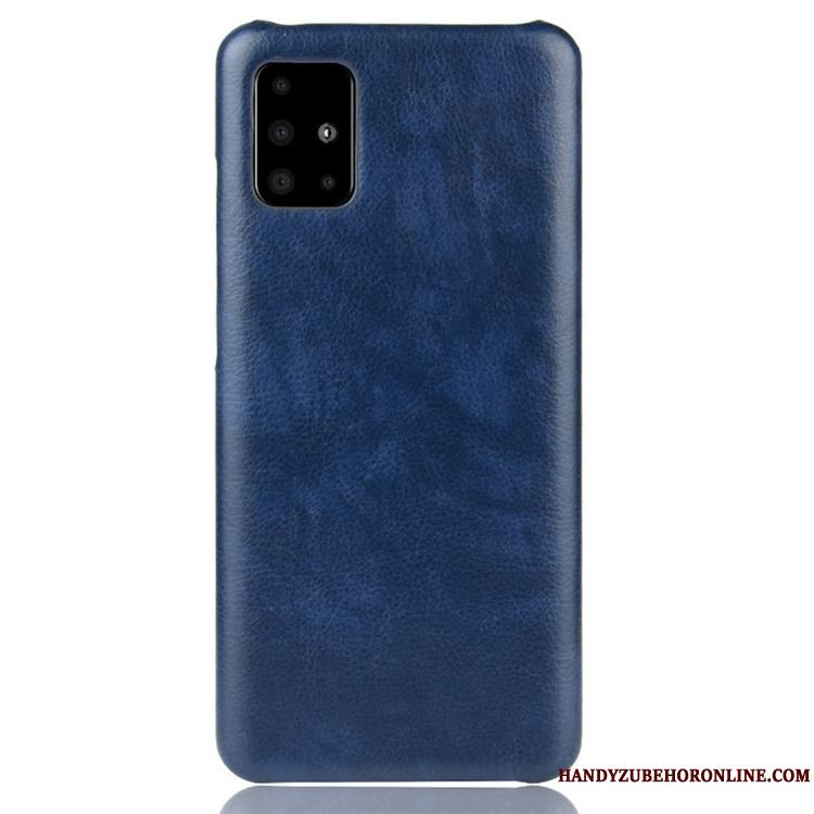 Samsung Galaxy A71 Sac Incassable Bleu Personnalité Étoile Coque De Téléphone Cuir