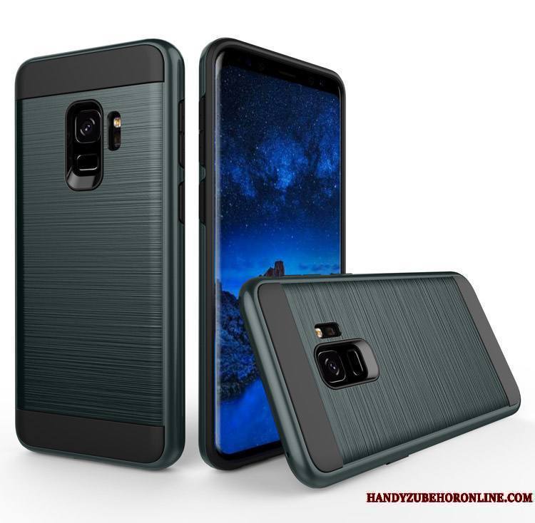 Samsung Galaxy A8 2018 Coque De Téléphone Téléphone Portable Étoile Difficile Incassable Soie Bleu