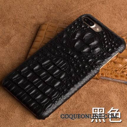 Samsung Galaxy A8+ Coque Cuir Véritable Luxe Dimensionnel Étoile Crocodile Modèle Fleurie Protection