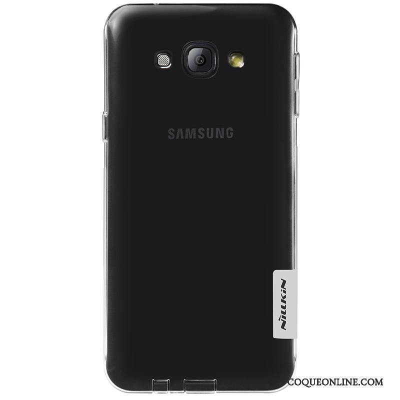 Samsung Galaxy A8 Coque Or Transparent Protection Fluide Doux Étoile Argent Téléphone Portable