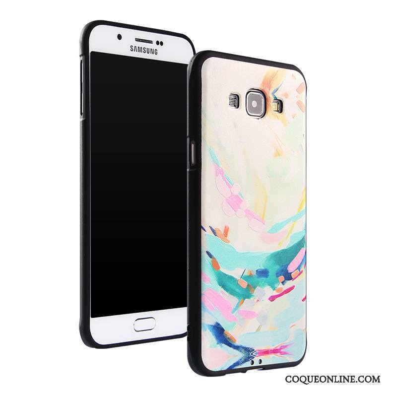 Samsung Galaxy A8 Coque Étoile Dessin Animé Protection Ornements Suspendus Silicone Fluide Doux Étui