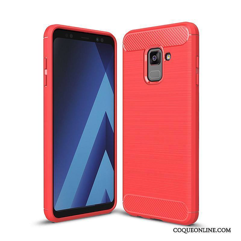 Samsung Galaxy A8+ Protection Coque Étui Fluide Doux Fibre Tout Compris Incassable