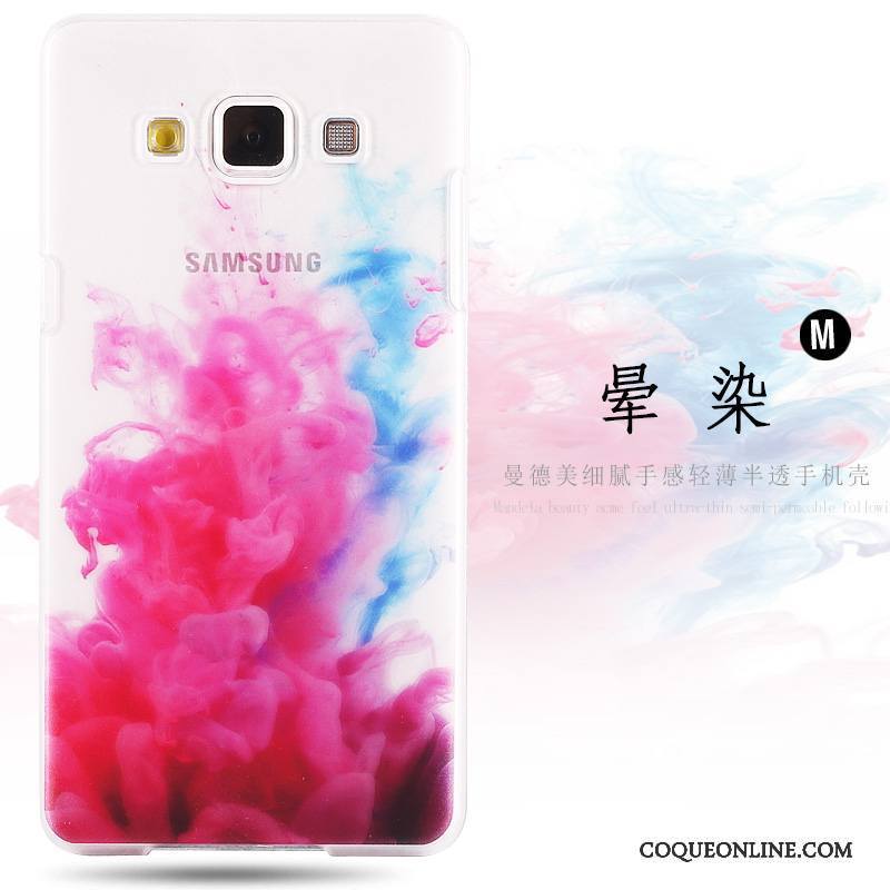 Samsung Galaxy A8 Rose Protection Étui Peinture Difficile Coque Étoile