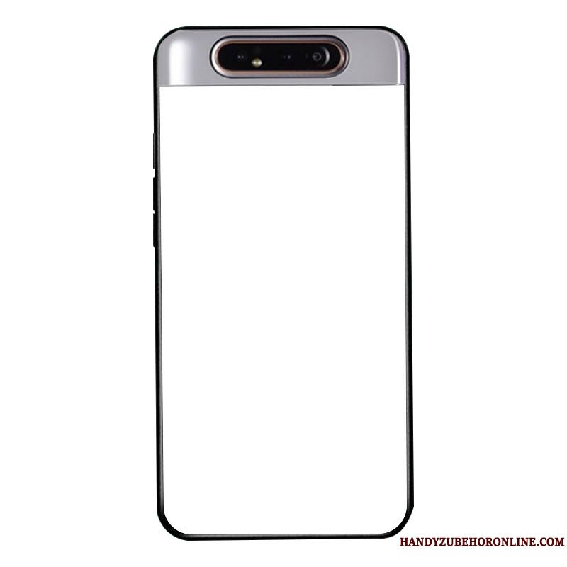 Samsung Galaxy A80 Coque Incassable Étoile Tendance Silicone Blanc Verre Étui