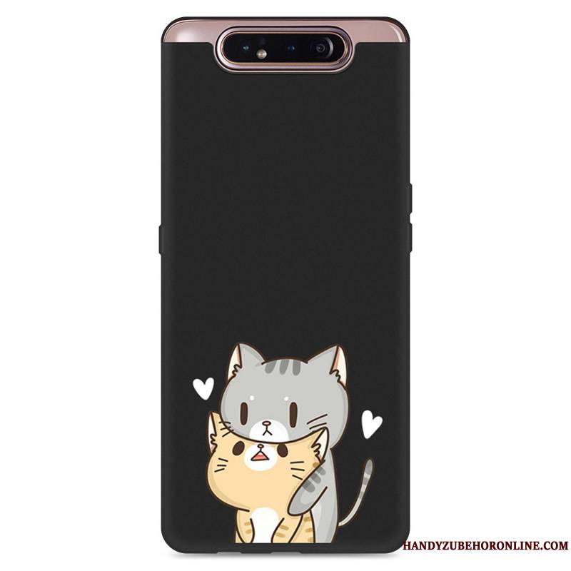 Samsung Galaxy A80 Coque Silicone Dessin Animé Charmant Délavé En Daim Étoile Fluide Doux Protection