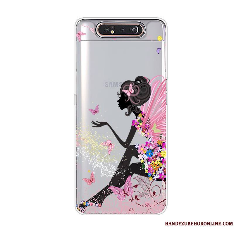 Samsung Galaxy A80 Protection Coque Dessin Animé Incassable Tout Compris Gris Tendance