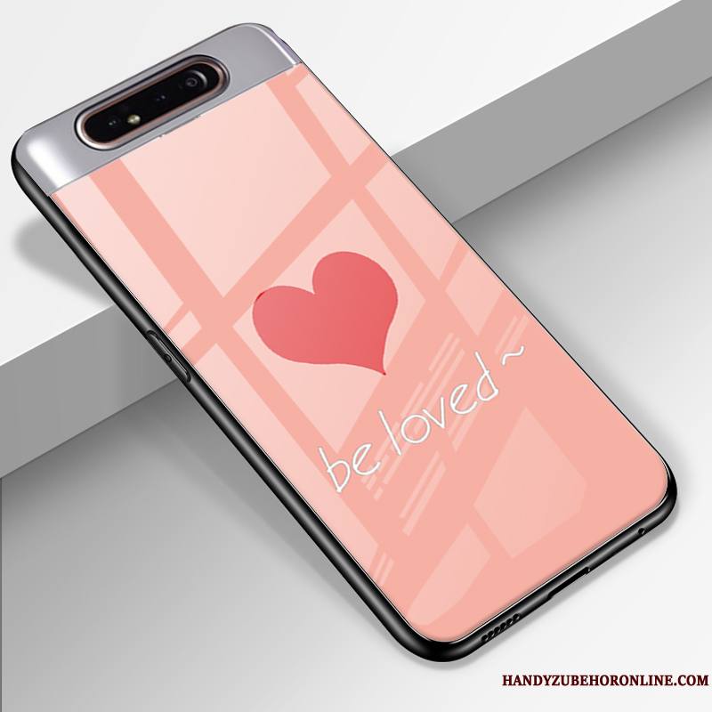 Samsung Galaxy A80 Étoile Protection Coque De Téléphone Personnalisé Silicone Rose Étui