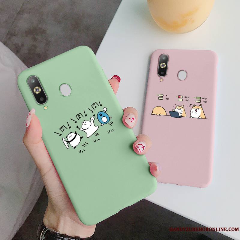 Samsung Galaxy A8s Coque Net Rouge Dessin Animé Charmant Mode Vert Fluide Doux Étui