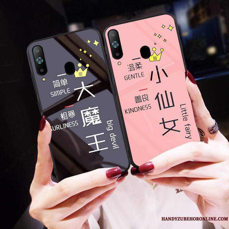 Samsung Galaxy A8s Coque Rose Incassable Petit Personnalité Étoile Dessin Animé Verre