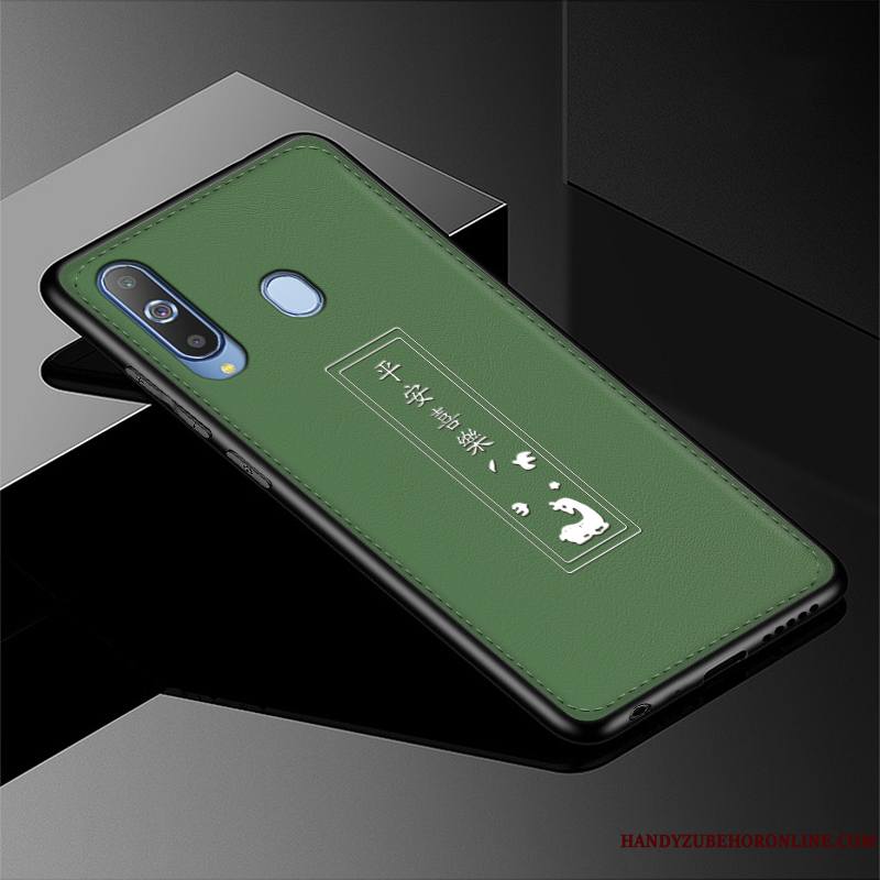 Samsung Galaxy A8s Silicone Étoile Vert Modèle Fleurie Créatif Coque De Téléphone Protection