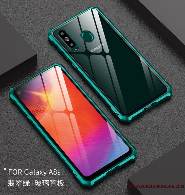 Samsung Galaxy A8s Étui Vert Coque De Téléphone Incassable Verre Protection Étoile