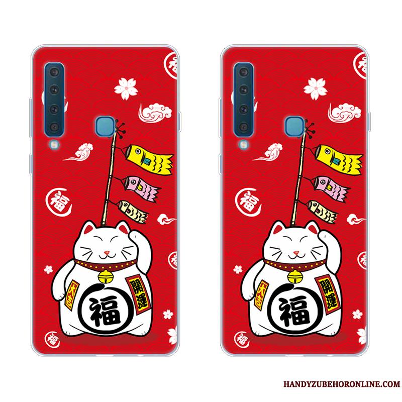 Samsung Galaxy A9 2018 Dessin Animé Étui Étoile Rouge Fluide Doux Incassable Coque De Téléphone