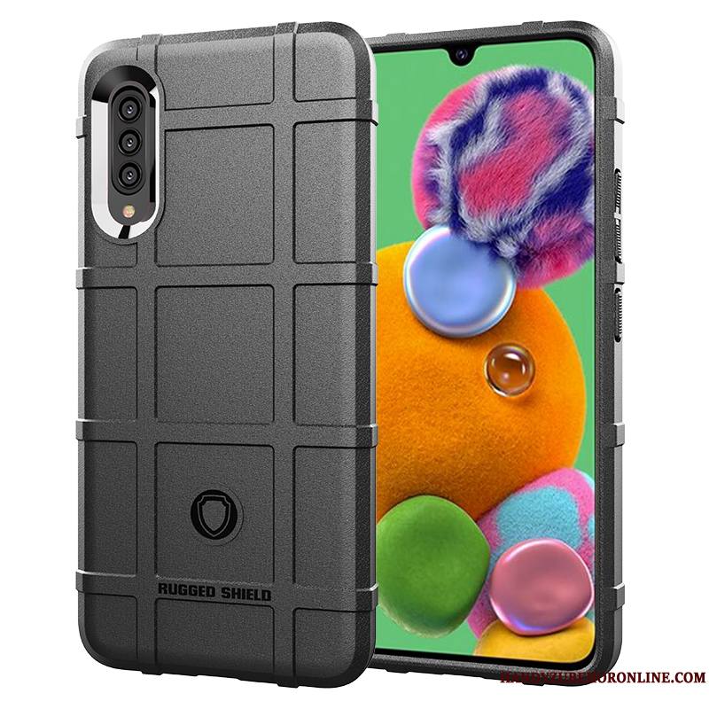 Samsung Galaxy A90 5g Coque De Téléphone Trois Défenses Silicone Nouveau Tout Compris Magnétisme Fluide Doux