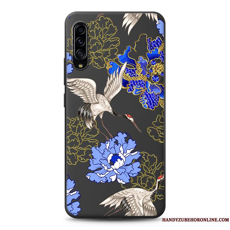 Samsung Galaxy A90 5g Coque Fluide Doux Délavé En Daim Créatif Tout Compris Tendance Étoile Fluo