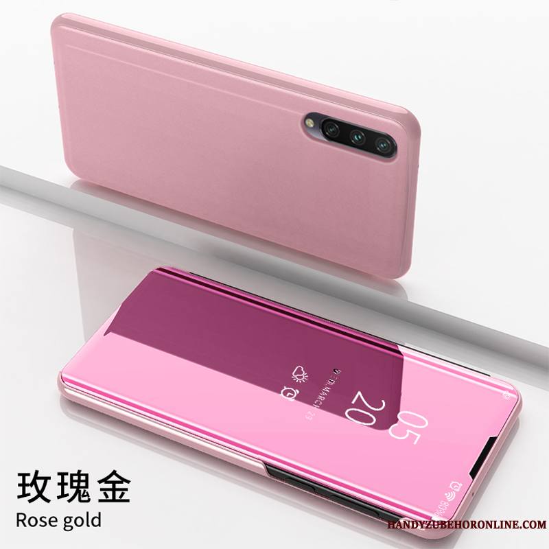 Samsung Galaxy A90 5g Étui En Cuir Coque De Téléphone Or Rose Étoile Membrane Housse Protection