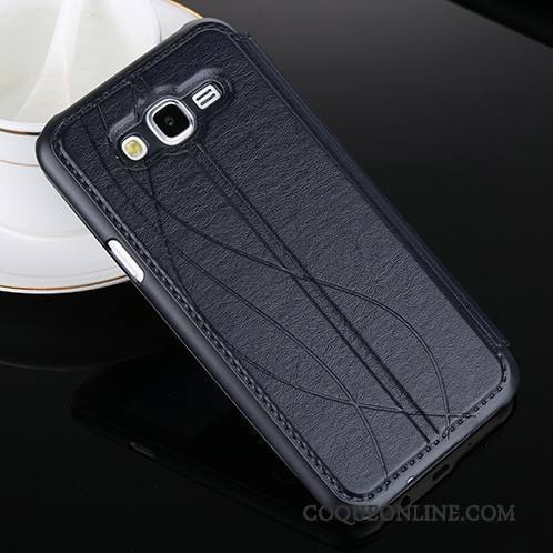Samsung Galaxy J3 2016 Coque De Téléphone Étui En Cuir Étoile Téléphone Portable Protection Noir
