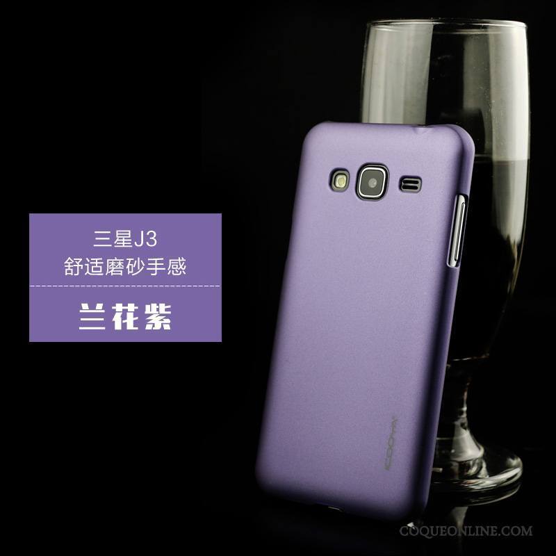 Samsung Galaxy J3 2016 Téléphone Portable Protection Étui Incassable Violet Coque De Téléphone Étoile